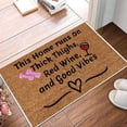 thumbnail image 5 of Funny Welcome Doormat, Outdoor Rug Many Beautiful Patterns Soft Absorbent Water Non-Slip Easy-Clean 15.7x23.6in Brown, 5 of 7