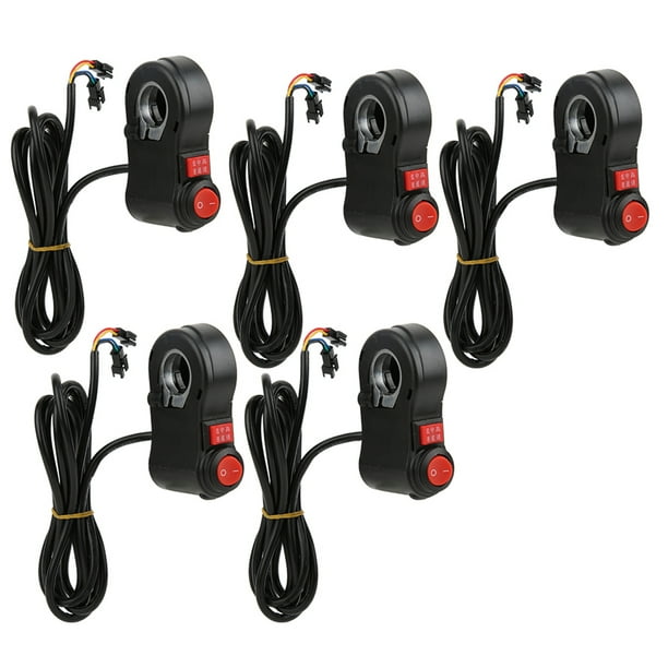 Electric Bike Power Switch Black 5pcs Plastic Digital Voltage Display