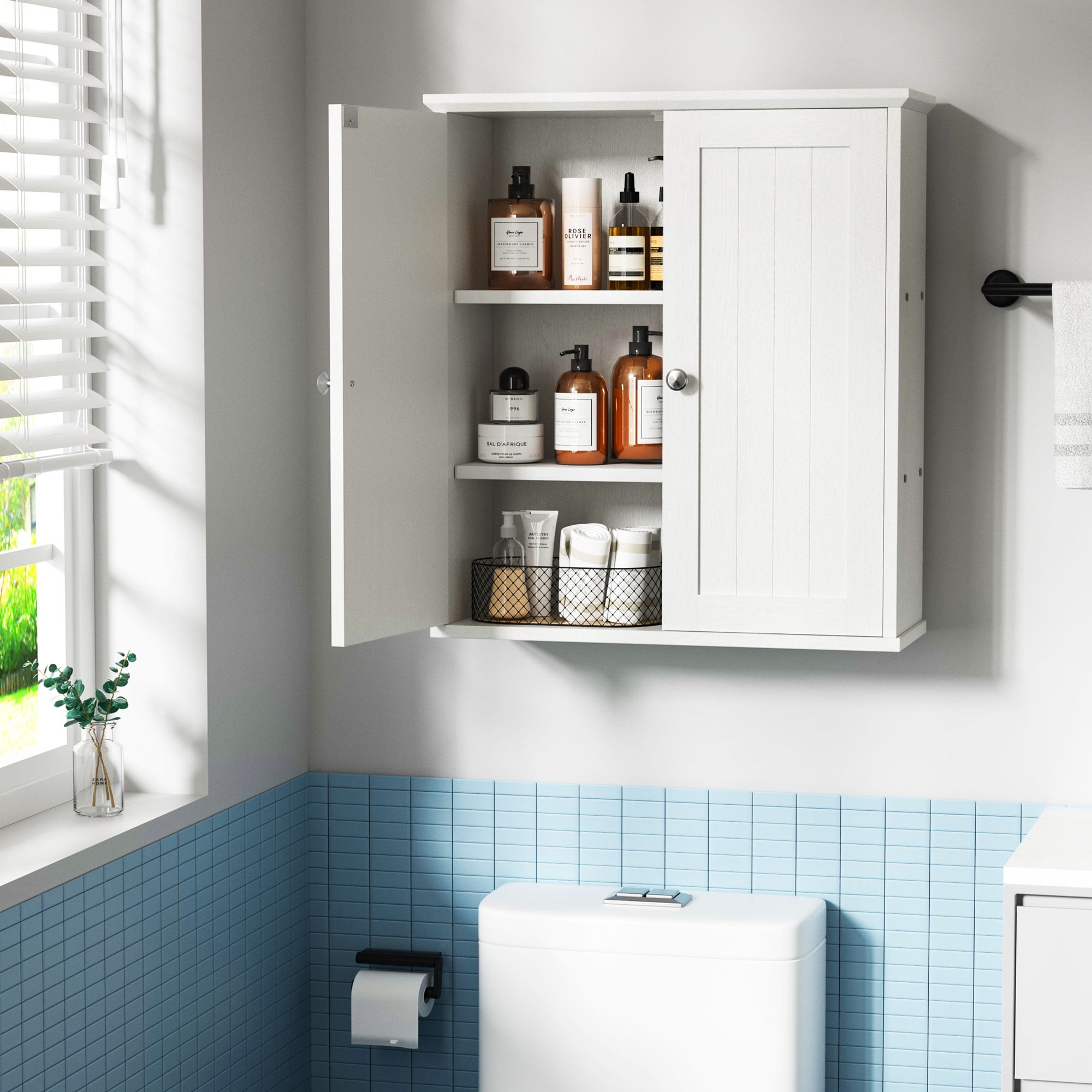 Walsunny Bathroom Medicine Cabinet, Wall-mounted Storage Cabinet , Cosmetics Storage Cabinet for Dining room, Bedroom