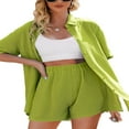 thumbnail image 3 of Chemise à Manches Courtes + Ensemble Short de Vacances pour Femme, 3 of 8