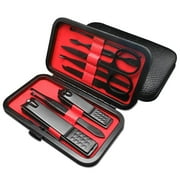 Premium Manicure Set, Nail Clippers, Professional Grooming Gift Kit, Pedicure Kit, Stainless Steel Facial, Cuticle, Nail Care Tools with Luxurious Portable Travel Case, for Men & Women