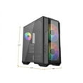 thumbnail image 2 of CoolerMaster HAF 500 ARGB High Airflow ATX Mid-Tower Case with Mesh Front Panel, Black, 2 of 16