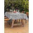thumbnail image 2 of Outdoor Tablecloth with Umbrella Hole & Zipper, Grey Black Palm Leaves Rectangle Tablecloth 54x80 Inch, Summer Tropical Plants Botanical Patio Table Cover Waterproof Table Cloth for Picnic/Party, 2 of 7