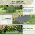 thumbnail image 3 of Outsunny Galvanized Raised Garden Bed with Crop Cage & Shade Cloth, Green, 3 of 9