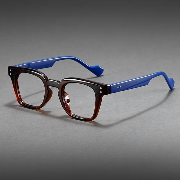 Ultra-Lightweight 24g Non-Slip Glasses - Retro Black frame & Tortoiseshell Temples, Full-Rim PC Frame for Office, Gaming, Everyday - Non-Prescription Eyewear for Men & Women, Gaming Gear, Classic Sty