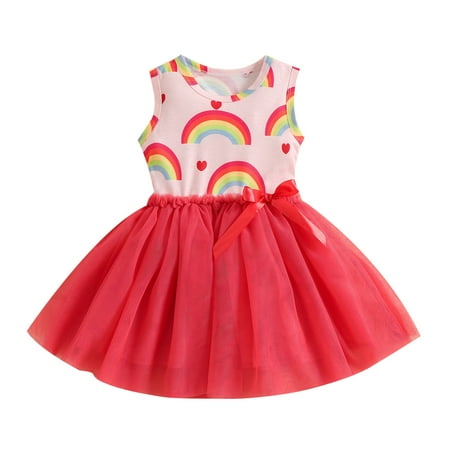 

KI-8jcuD 6 Year Dress Kids Dresses Patchwork Rainbow Princess Sleeveless Baby Bow Girls Summer Toddler Tulle Girls Dresses Corduroy Dress Toddler Casual Girls Dresses Young Girls Fashion Dresses Two