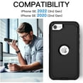 thumbnail image 3 of AICase Shockproof Heavy Duty Cell Phone Case for iPhone SE 3rd Generation, Black, 3 of 8
