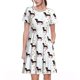 thumbnail image 1 of Disketp Dachshund On A Skateboard para Vestido de Manga Corta para Mujeres, Vestidos de Verano para Mujeres, Casual y Holgado para la Playa, 1 of 6
