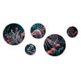 thumbnail image 2 of Designart "Red Octopus On The Ocean Floor I" Animal Octopus Metal Wall Art Set of 5 Piece, 2 of 5