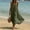 Green, variant on Women's Maxi Dress, V-Neck Spaghetti Strap Ice Silk Linen, Casual Plus Size Summer Dress for Beach or Vacation, 2026 New Limited-time Offer