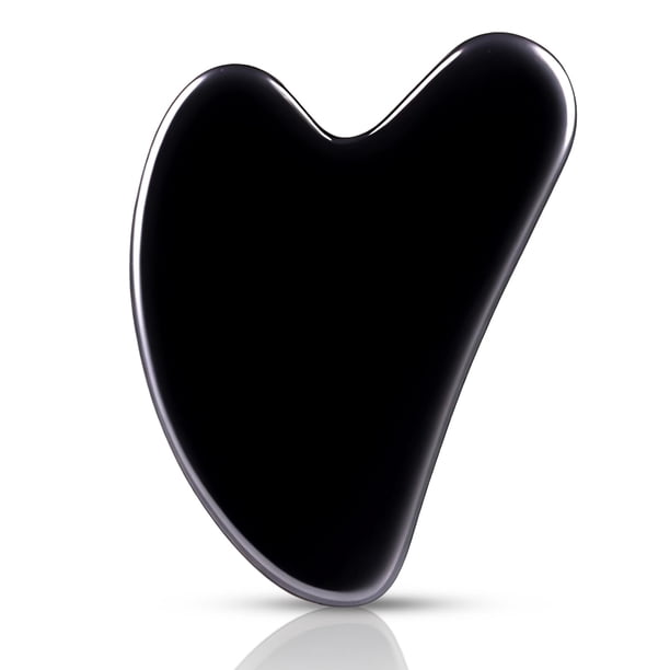 Herramientas faciales Gua Sha FUIYOOCEN, obsidiana natural, piedra guasha