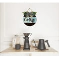 thumbnail image 3 of Eveokoki 12" Coffee Bar Decor Sign Farmhouse Wall Decor Wooden Round Retro Rustic Coffee Bar Decor ，Coffee Lover Gift Coffee Station Decor Home Office Kitchen, 3 of 5
