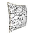 thumbnail image 2 of ZNDUO Throw Pillow, 16"x16" Bed Pillow and Couch Pillows - Indoor Decorative Pillows，Monster Doodle Throw Pillow, 2 of 8