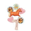 Mayflower Products Spirit Riding Free Party Supplies 7th Birthday Tan Horse Balloon Bouquet Decorations
