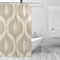 thumbnail image 2 of Yayeee Shower Curtain with Hooks 72"x72" Waterproof Fabric Bathroom Hanging Decor, Light Brown Pattern, 2 of 5