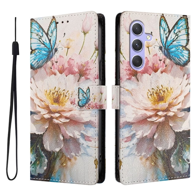 FOXDOCK Funda Tipo Cartera para Samsung Galaxy A55 con Soporte y Correa – Diseño de Patrones Lindos