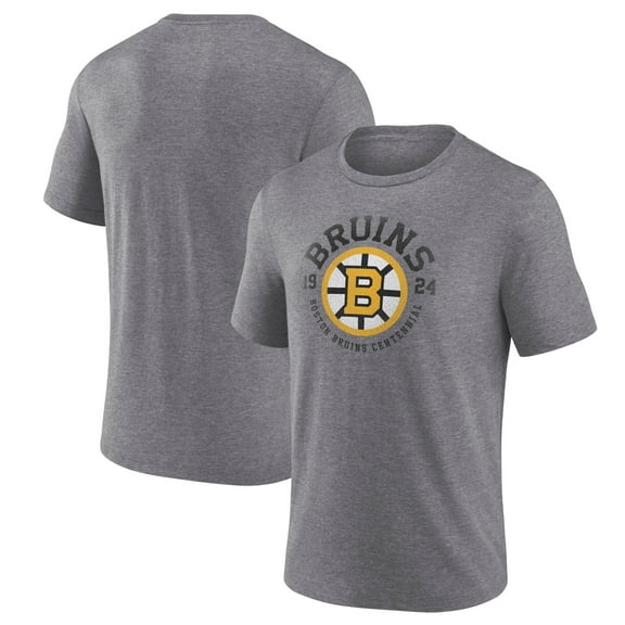 Men's Heather Gray Boston Bruins Centennial Rewind Tri-Blend T-Shirt