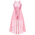thumbnail image 3 of TiaoBug Kids Girls Junior Bridesmaid Dress Long Overlay Skirt Jumpsuit Pink 6, 3 of 7