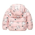 thumbnail image 3 of JIANJIA Baby Boys Coats & Jackets Winter Thick Cartoon Dinosaur Print Hooded Long Sleeve Kids Warm Tops Coat Outwear,Pink,12-18 Months, 3 of 3