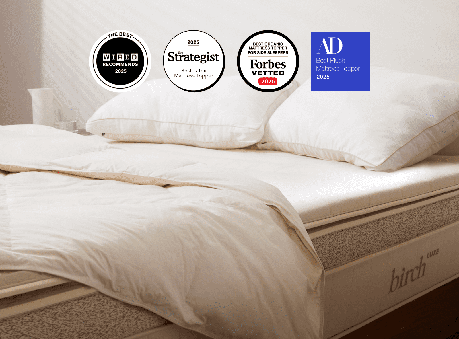 Helix Birch Plush Mattress Topper, Twin XL