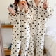 thumbnail image 5 of Pijama de pareja engrosado de algodón acolchado, ropa cálida para el hogar, cárdigan de manga larga simple y dulce con amor para hombres y mujeres, 5 of 6