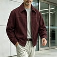 thumbnail image 4 of Men's Relaxed Fit Zip Up Jacket Lapel Collar Smooth Textured Coat with Pockets Fully Lined Casual Spring Fall Outfits Outerwear, 4 of 7