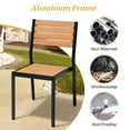 thumbnail image 5 of Pellebant 9 Pcs Yellow Patio Set 8 Armless Chairs 1 Table with Umbrella Hole, 5 of 7