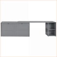 thumbnail image 3 of Queen Size Pine Wood & MDF Murphy Bed with Rotable Desk Gray - Space-Saving for Small Spaces, 3 of 24
