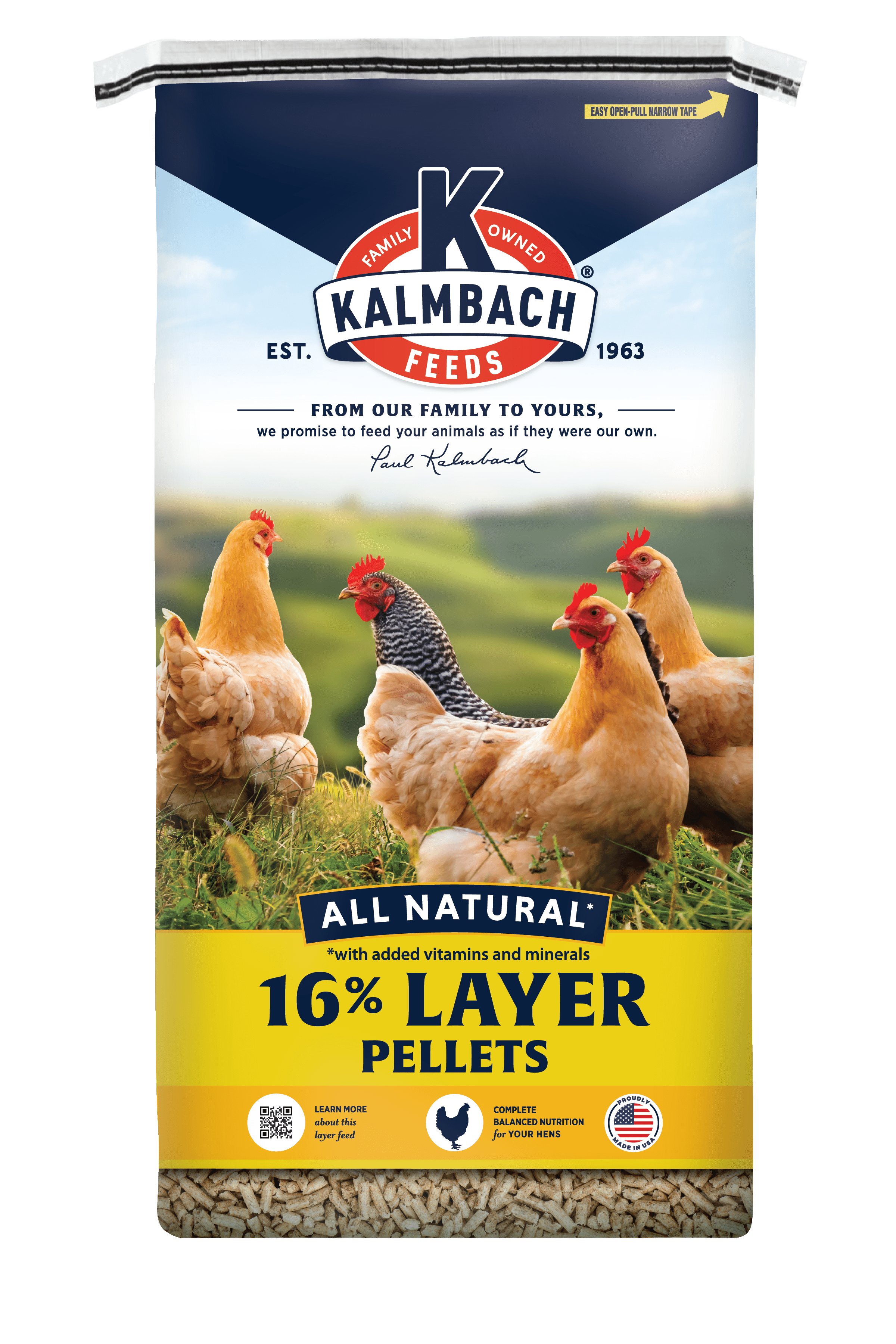 (3 pack) Kalmbach Feeds All Natural 16% Layer Crumbles Chicken Feed, 50 lb
