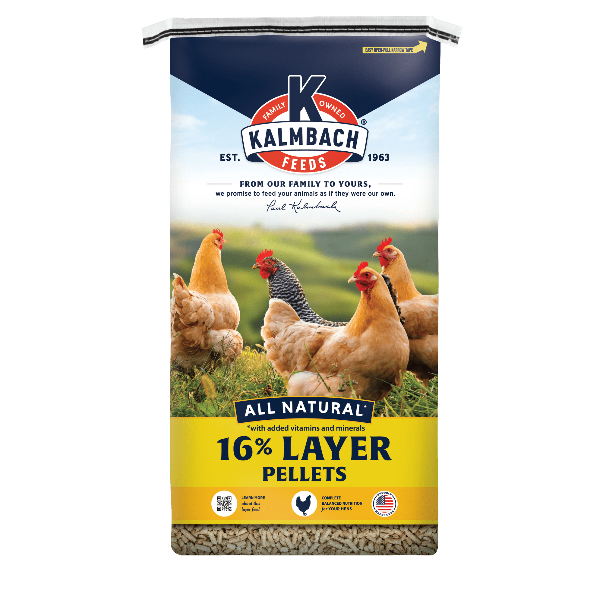 Kalmbach Feeds All Natural 16% Layer Crumbles Chicken Feed, 50 lb