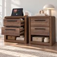 thumbnail image 3 of Modern Nightstand with 2 Drawers, End Table for Living Room, 3 of 12