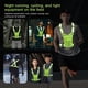 thumbnail image 5 of Chaleco para correr de noche, chaleco de seguridad elástico ligero con bolsa, chaleco de alta visibilidad para correr, ajustable para caminar y andar en bicicleta, 5 of 9