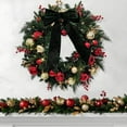 thumbnail image 3 of Christmas Garlands Norfolk Pine Christmas Tree Cane Decorations Bows, 3 of 6
