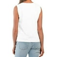 thumbnail image 2 of Cyrus Women's Linen / Cotton Blend Eyelet Trim Split Hem Top, 2 of 2