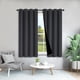 thumbnail image 3 of Cortinas Blackout, 2 Paneles Cortinas Largas con Forro Negro para Estar/Recámara Ventana, Ojales en la Parte Superior, Aislamiento Térmic, Reducción Ruido (Negro, 107x160cm),Negro, 3 of 10