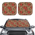 thumbnail image 2 of Fotbe Rose Mix Leopard 1 Juego de 2 Piezas de Parasoles para Parabrisas | Bloqueador Solar para Auto | Accesorios Plegables para Protección Solar Interior-Large, 2 of 6