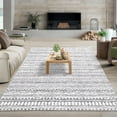 thumbnail image 1 of Garvee 9x12 Large Geometric Area Rugs Bohemian Rug, Machine Washable Rug Farmhouse Accent Rug Throw Floor Carpet for Living Room Bedroom Hallway Home Decor, Gray, 1 of 8