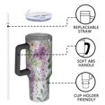 thumbnail image 4 of Modern 40oz Tumbler– Stainless Steel Insulated Tumbler with Handle and Straw, Large Capacity Travel Cup for Hot & Cold Drinks, 4 of 7