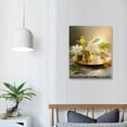 thumbnail image 3 of Wall Art Floral Canvas Pictures: White Abstract Flower Print on Canvas Artwork for Office Dining Rooms, 3 of 4