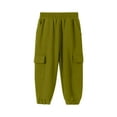 thumbnail image 2 of Cethrio Boys Cargo Sweatpants, Casual Relaxed Fit Elastic Waist Multi-pocket Athletic Pants Green Size 14, 2 of 5