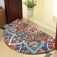 thumbnail image 7 of Guest Ruyunlai Half Circle Rug Front Personalised Doormats Entrance Door Welcome Indoor Mats Round Outdoor Outside Inside Rug For Back Door colored flowers 40x60cm, 7 of 7