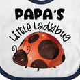 thumbnail image 4 of Inktastic Papa's Little Ladybug Boys or Girls Baby Bib, 4 of 4