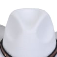 thumbnail image 6 of XZNPDUCQ Summer Sun Protection Wide Brim Hat Childrens Woolen Hat Cowboy Hat Head Accessory Solid Color Top Hat Wide Brimmed Hat, 6 of 7