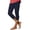 Navy, variant on CHENHANN Women Capri Leggings 2026 Fashion Mesh Design Knee Length Trousers Summer Clothes For Women Comfy Stretchy Leggings Navy Leggings For Women