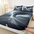thumbnail image 3 of Homewish Natural Disaster Tornado Full Size Sheets 4-Piece for Boys Girls,Abstract Lightning Breathable Bed Sheets,Black Grey Lightweight Sheet Sets,Luxury Bedroom Decor, 3 of 7