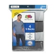 thumbnail image 3 of Fruit of the Loom New Reinvented Tee! Men's Black/Gray V-necks, 4-Pack, 3 of 5