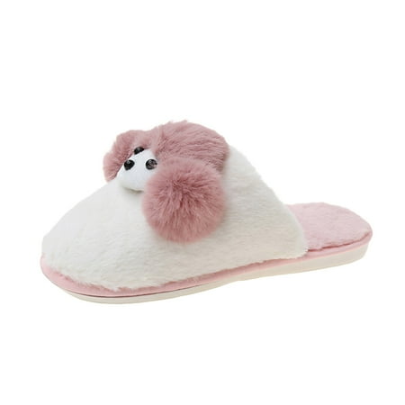 

nsendm Womens Slippers Style Ladies Cotton Slippers Autumn Winter Home Warm Shoes Plus Women Shower Slippers Cat Ears Shoes Red 7