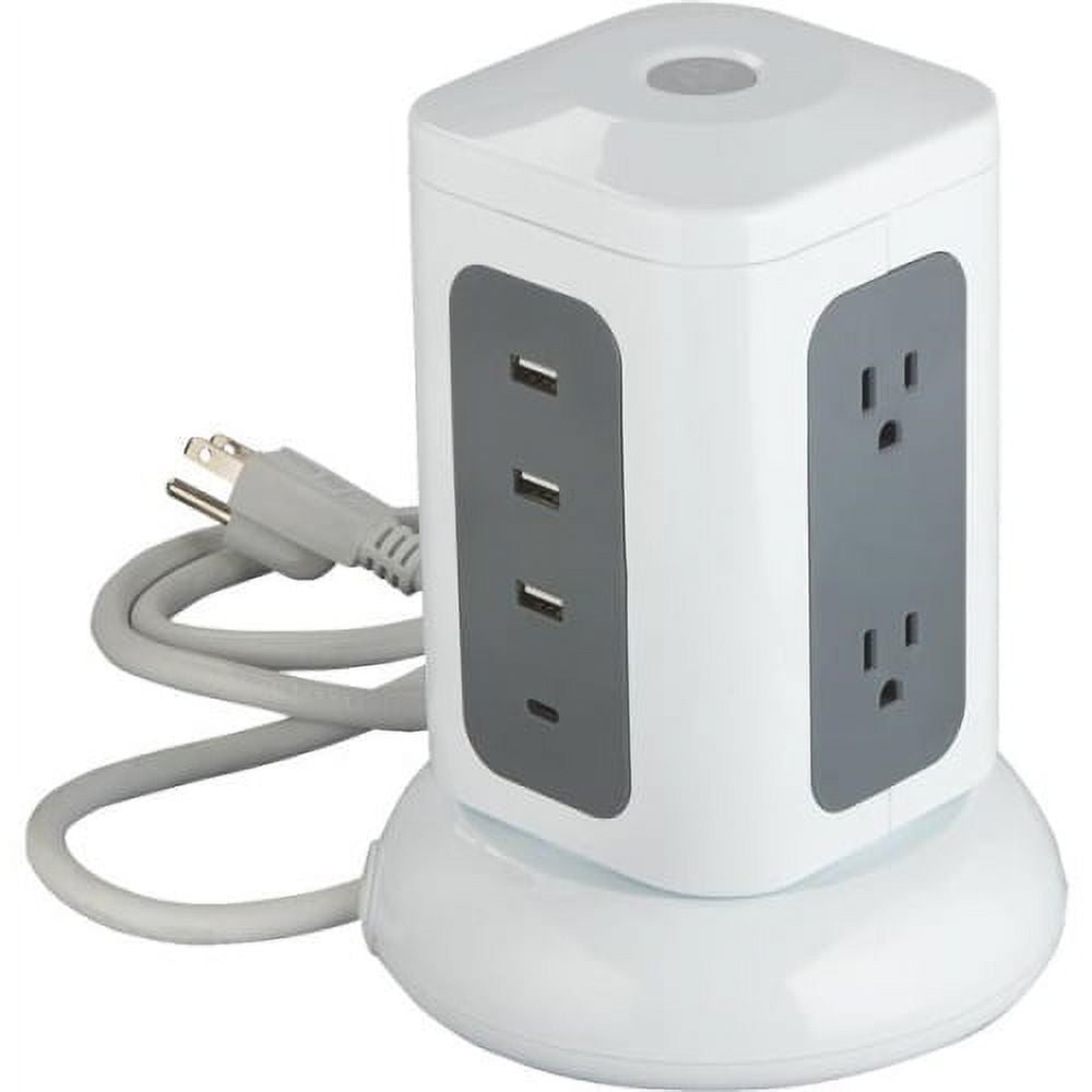 Do it Best Tools Do it Best 6-Outlet/3-USB 1800J White Surge Protector with 3 Ft. Cord — Indoor & Outdoor Use, NEC-Compliant