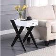 thumbnail image 4 of Acme Furniture 97738 Table d'Appoint (Station de Charge USB), Blanc & Noir, 4 of 5