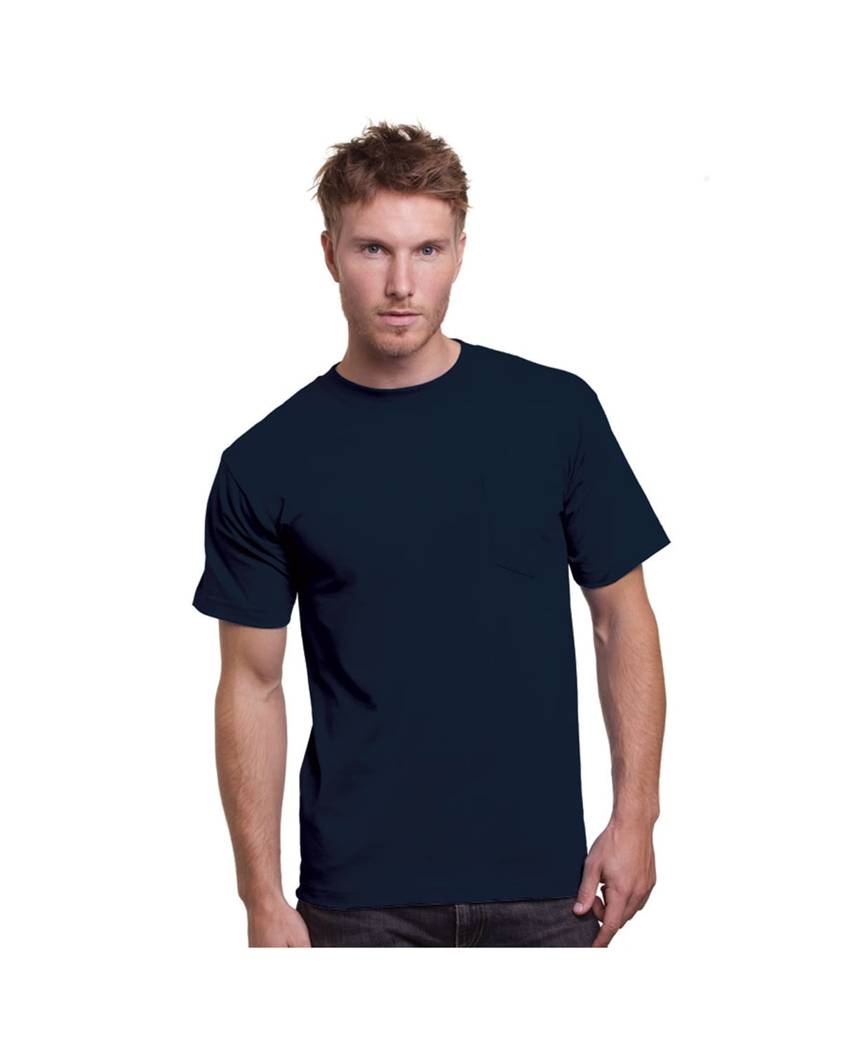 Bayside Adult 6.1 oz., Cotton Pocket T 